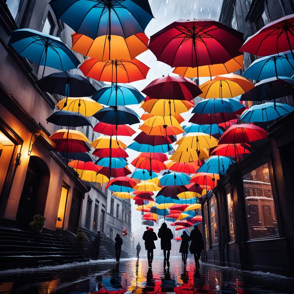 Umbrellas on parade