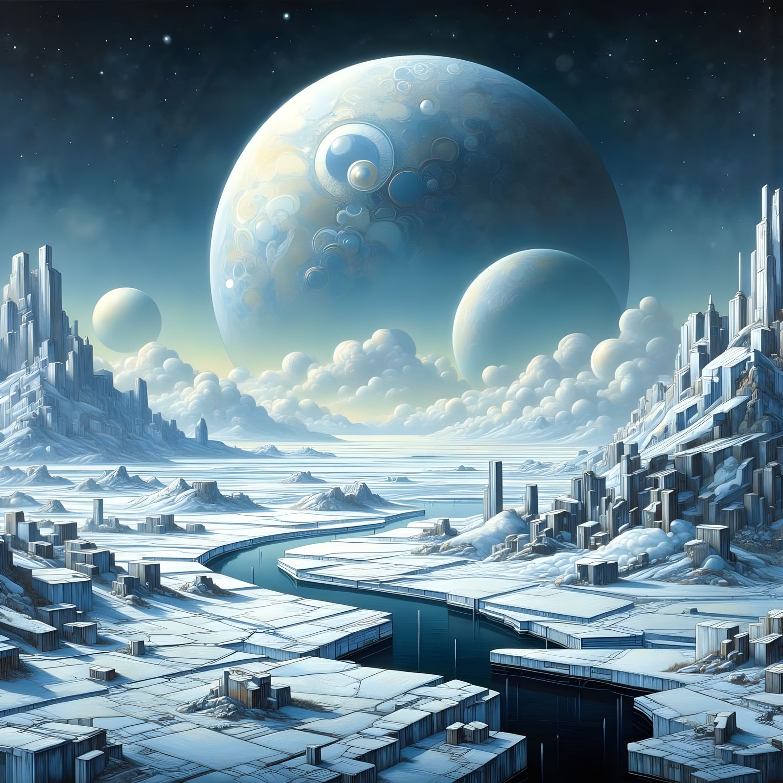 Art nouveau Europa: moon of Jupiter