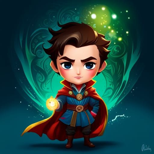 Adorable Chibi Doctor Strange in 8k Resolution