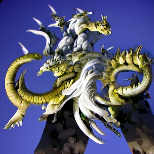 Gigantic Dragon God Attacks Cities: HD Concept Art