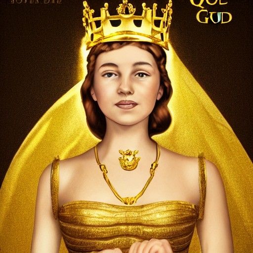 Golden Young Queen Portrait
