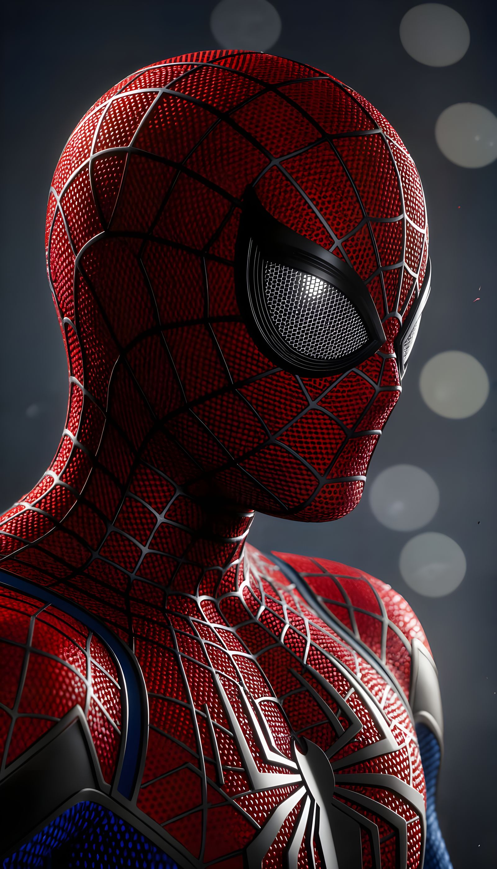 Hyper-Realistic Spider-Man Mask Close-Up Cinematic
