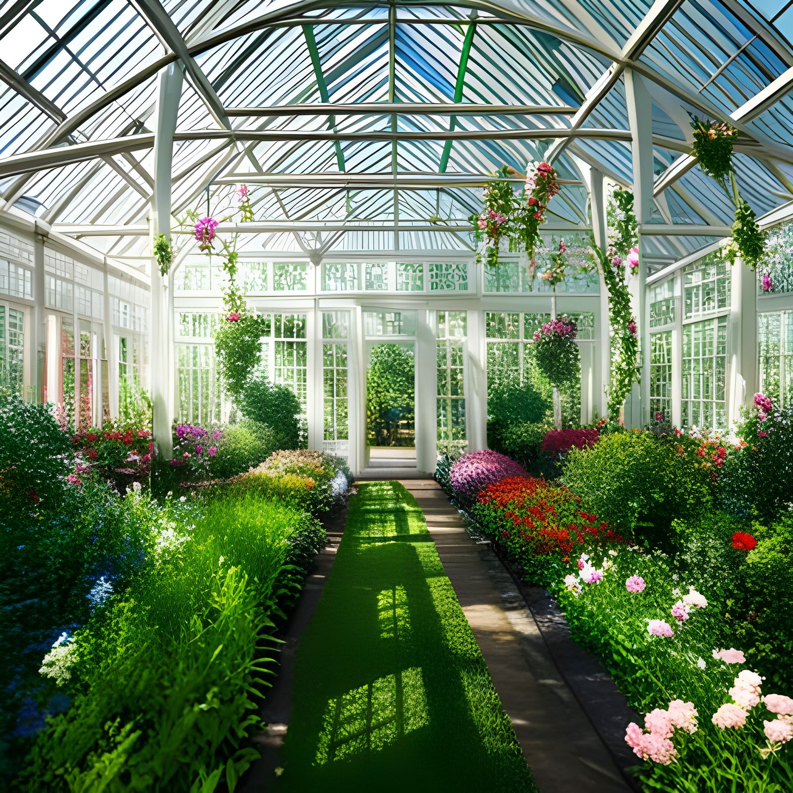 Rainbow Greenhouse: A Solarium of Colorful Roses