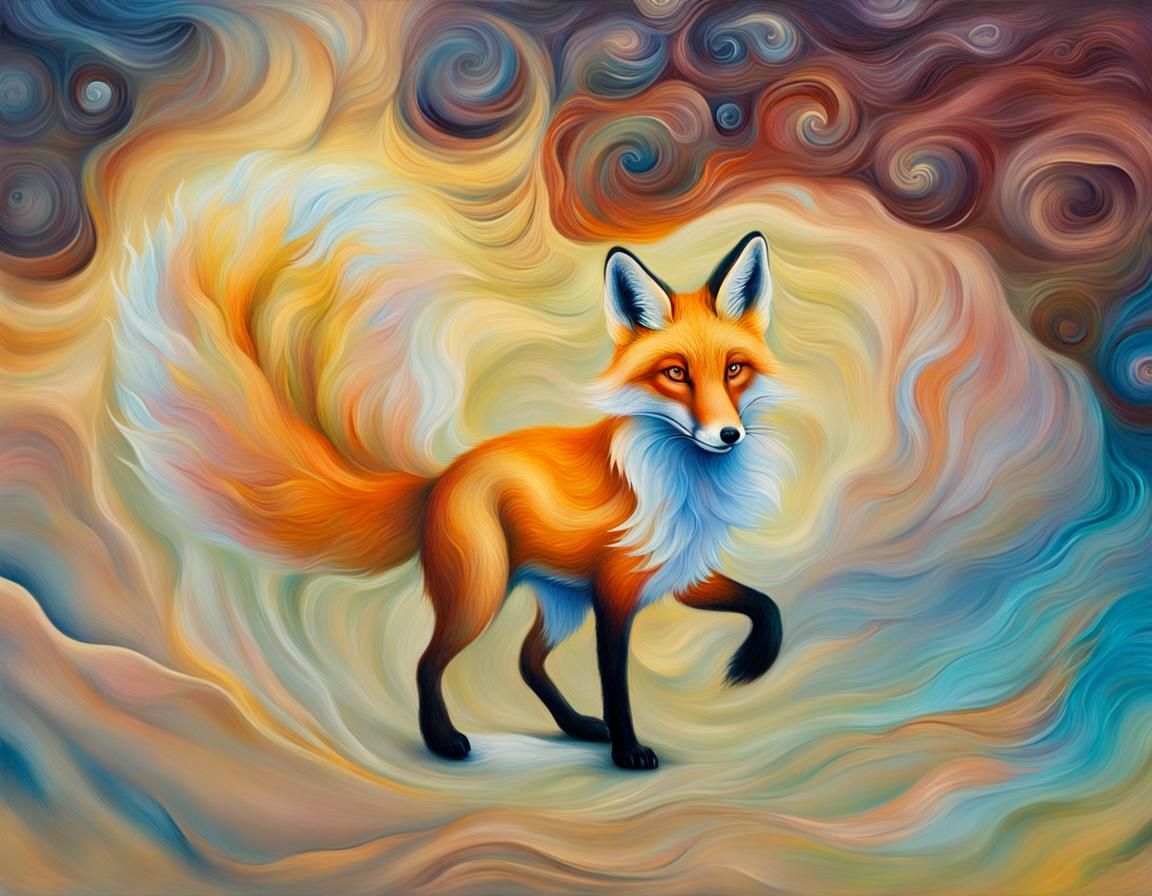Ethereal Fox in Dreamlike State