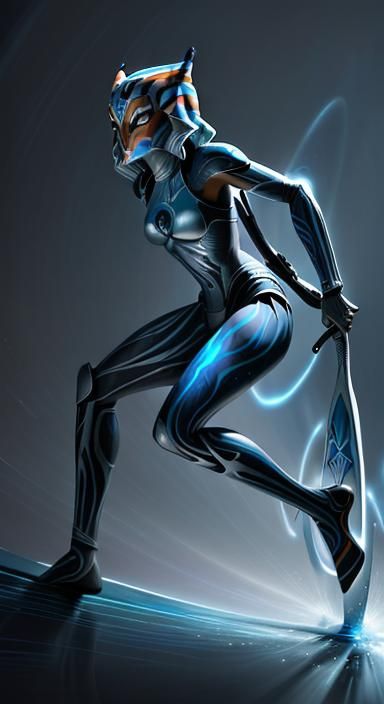 Ahsoka as Silver Surfer in Cosmic Astral Art