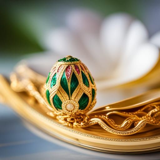 Jewel Encrusted Fabergé Egg Macro Shot