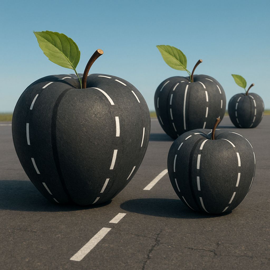 Apples Made of Highway: A Visual Pun