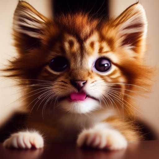Angry Kitten's Monopoly Meltdown: Hyperrealistic 8K Photo