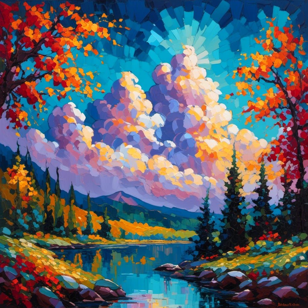 Mermaid Princess Radiates Beauty in Impasto Style