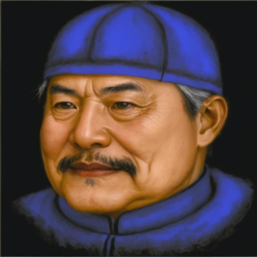 Chinese Realism Portrait of a Man in Mao Suit