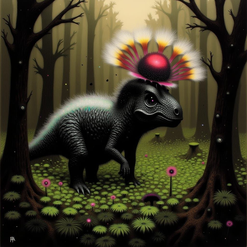 Majestic Parasaurolophus in a Lush Prehistoric Forest