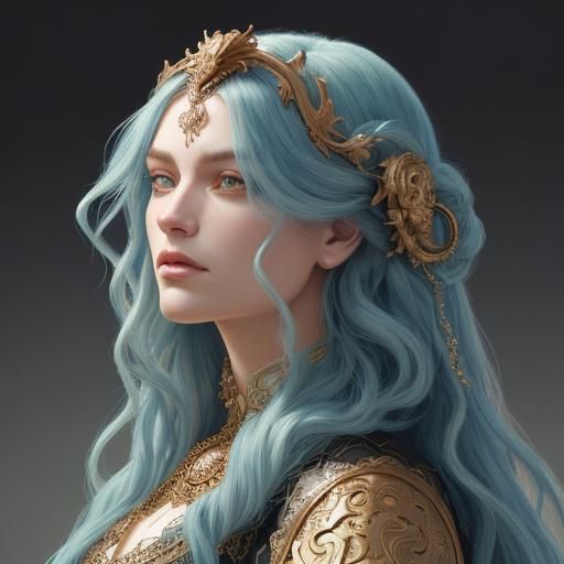 Medusa Portrait in Gothic Fantasy Style