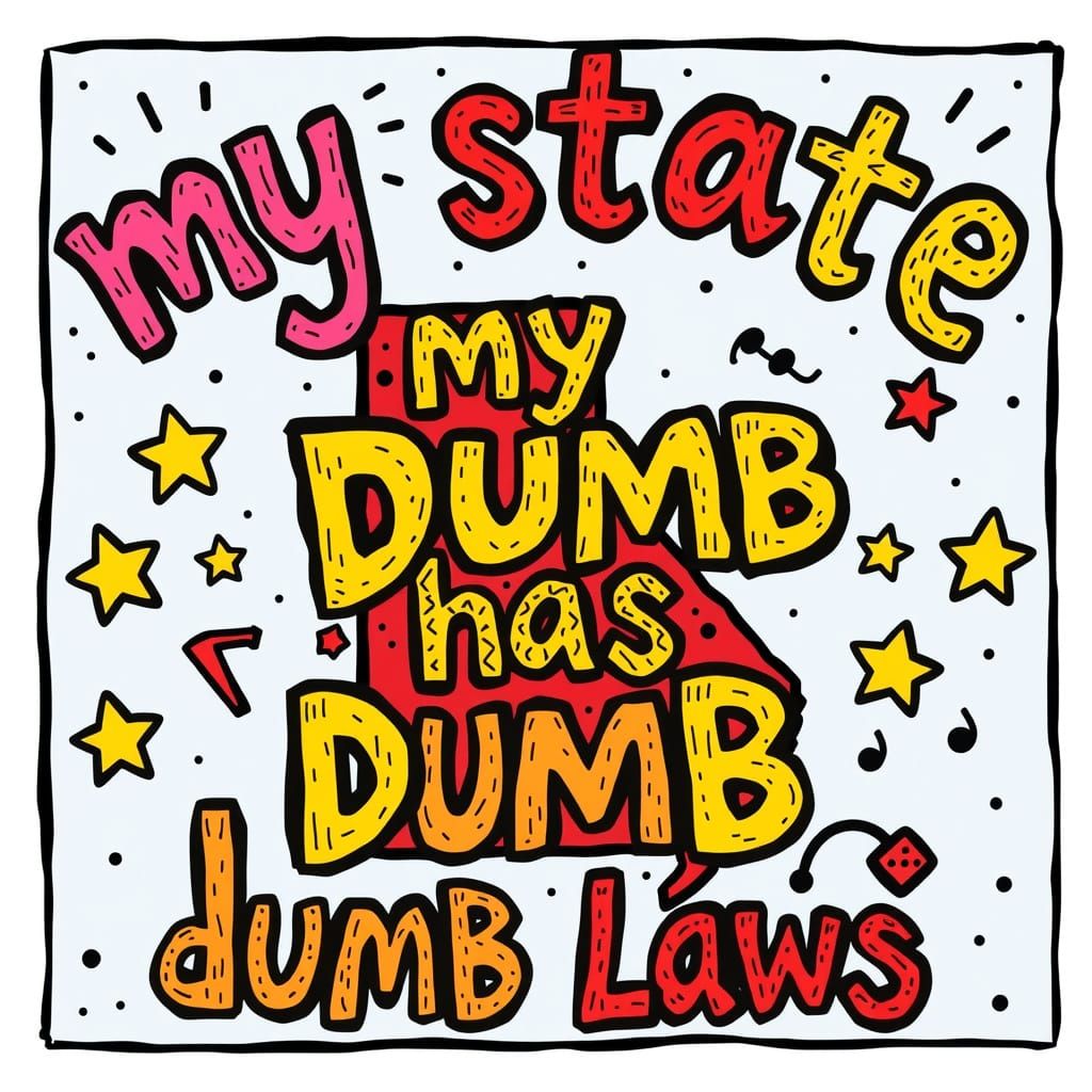 Anarchic Protest Poster Exposing Ridiculous State Laws