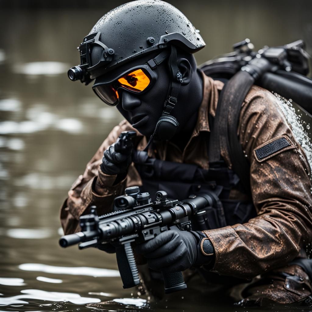 Black Ops Marine in Professional Photography Style