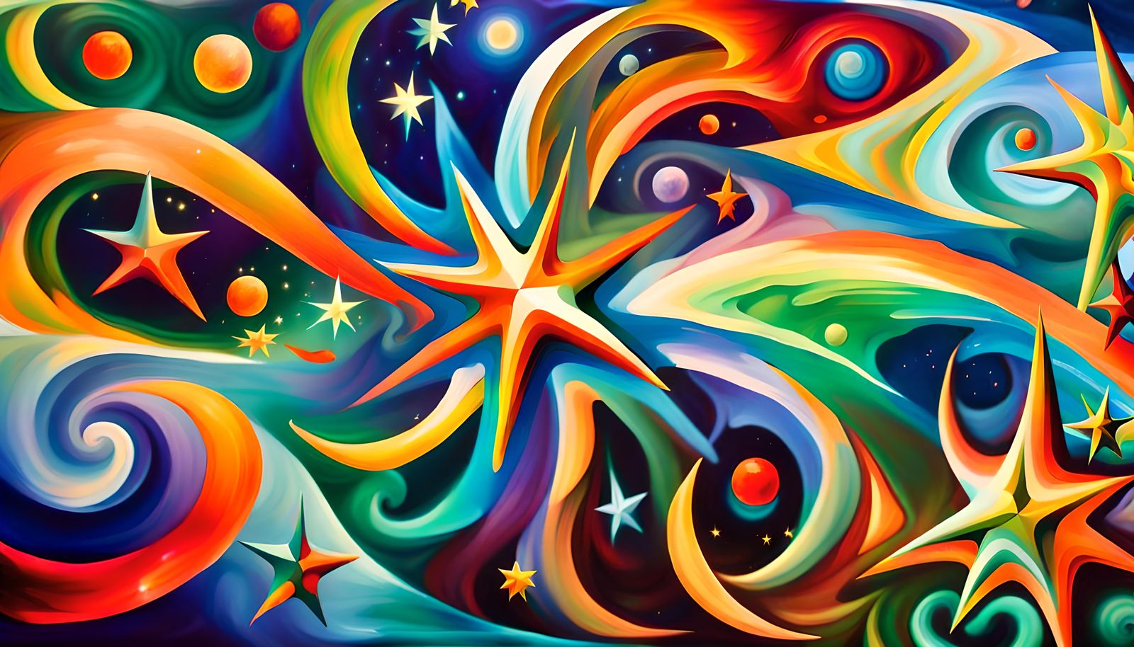 Iridescent Stars in Electro Magnetic Plasma Maelstrom