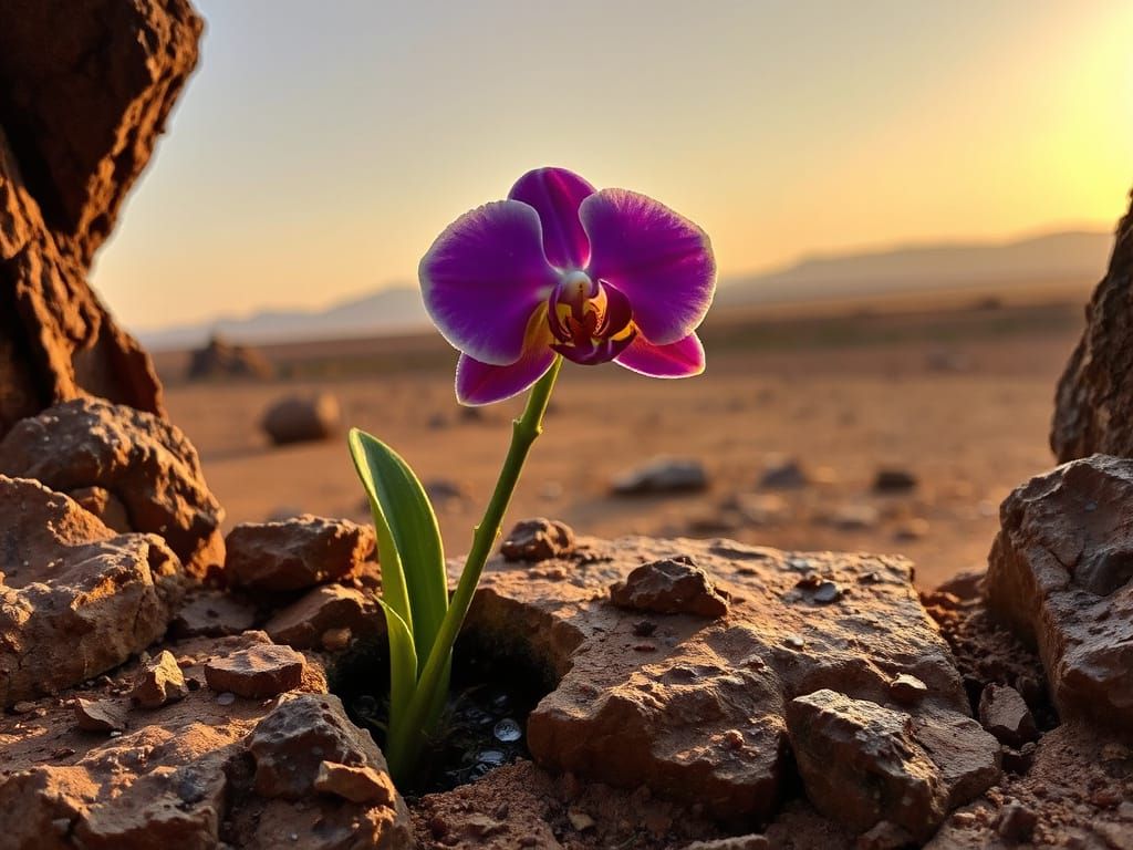 Orchid on Mars: Digital Art Landscape