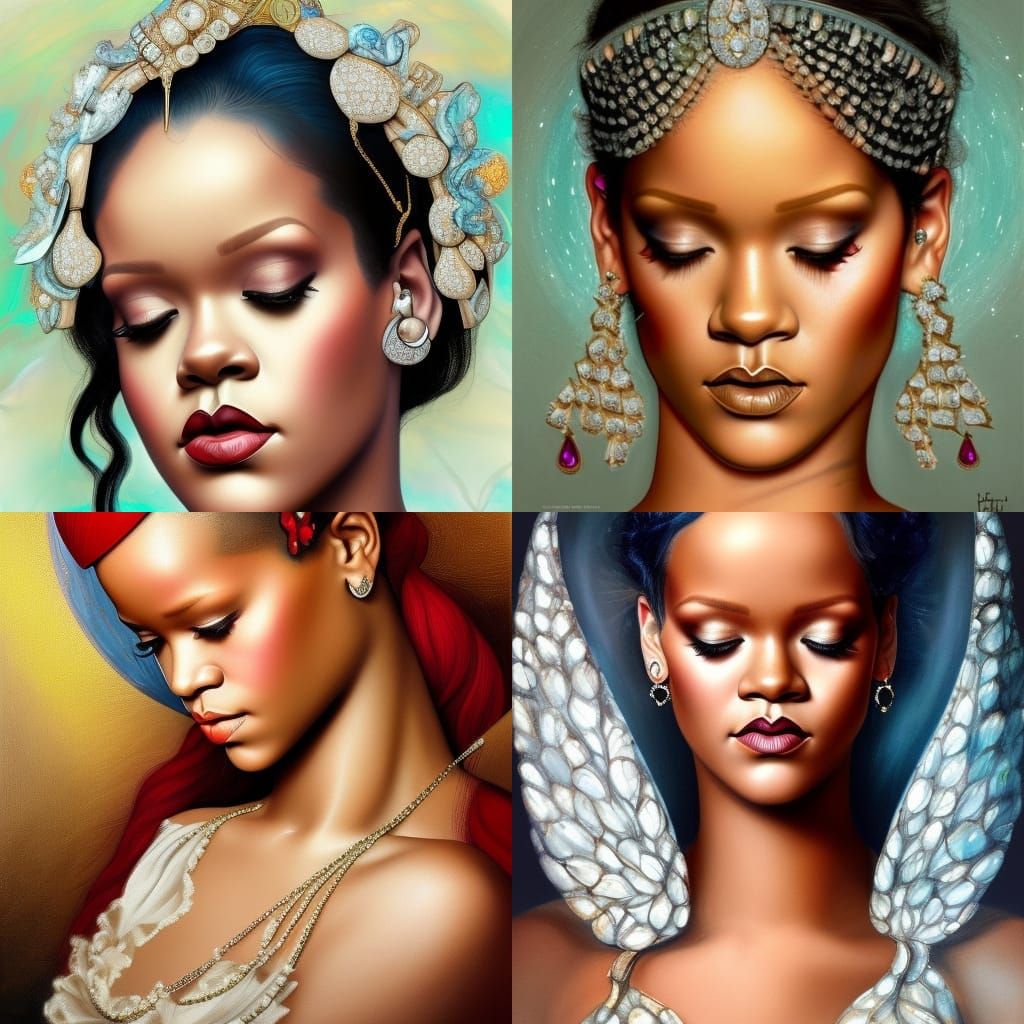 A beautiful portrait of Rihanna