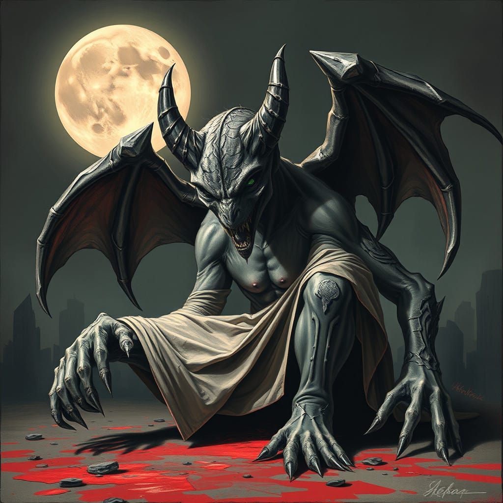 Surreal Devil's Unfinished Sympathy in Dark Fantasy Art