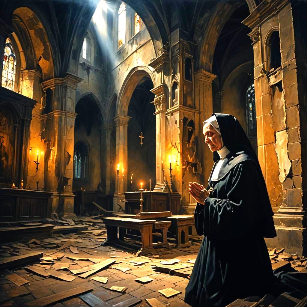 Demonic Nun Generated by AI