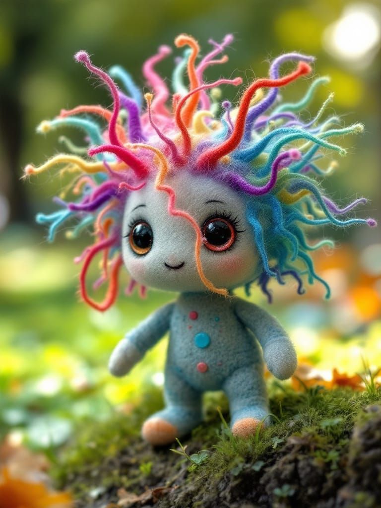 Superfluid Helium Felted Goodness, Spock-Hair & Football