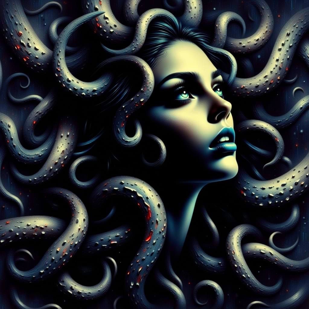 Mysterious Tears in a Dark, Starry Abyss