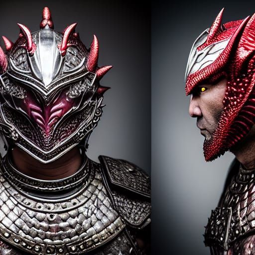 Dragon Helm Fantasy Warrior Portrait