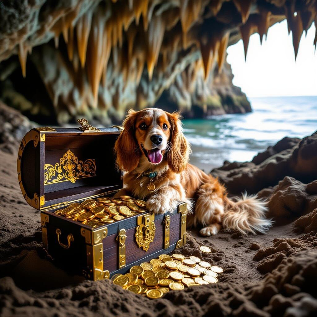 Cocker Spaniel Finds Buried Treasure in Cave