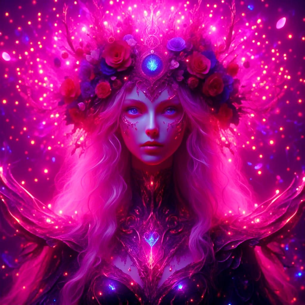 Surreal Filigree Portrait: Personification of Beauty