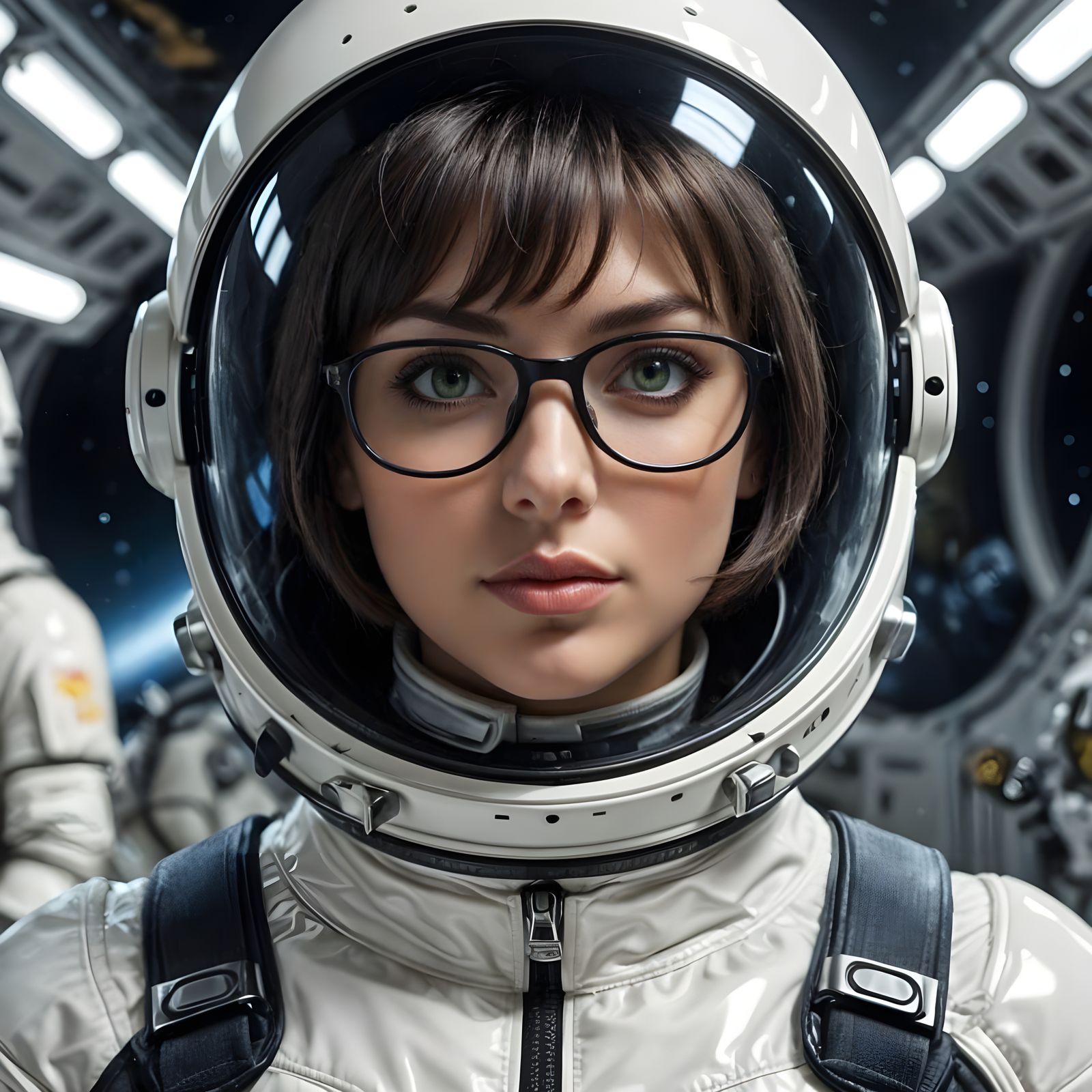 Astronaut in Ivory Spacesuit