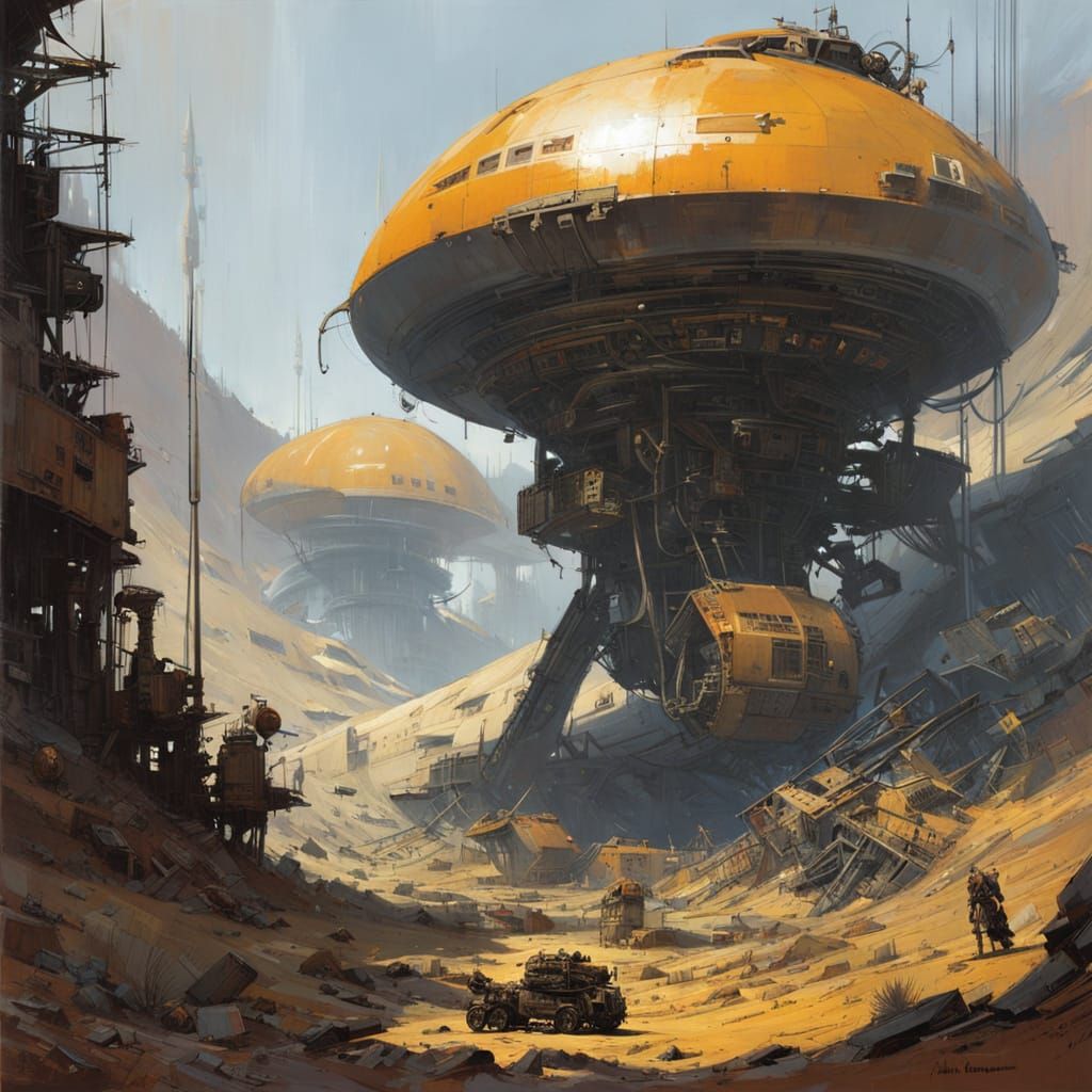 Ethereal Retrofuturistic Alien World in Neon Hues