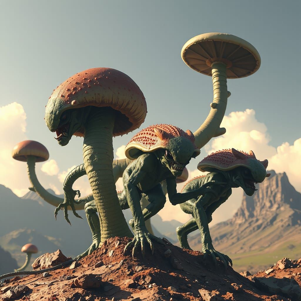 Alien Exoplanet: Mutated Hybrid Species Evolution