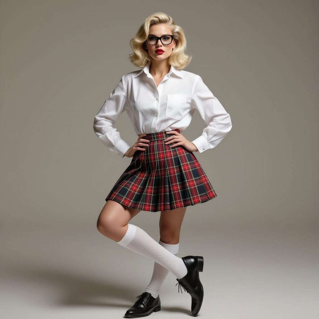 Fashion Model Posing in Editorial Portrait