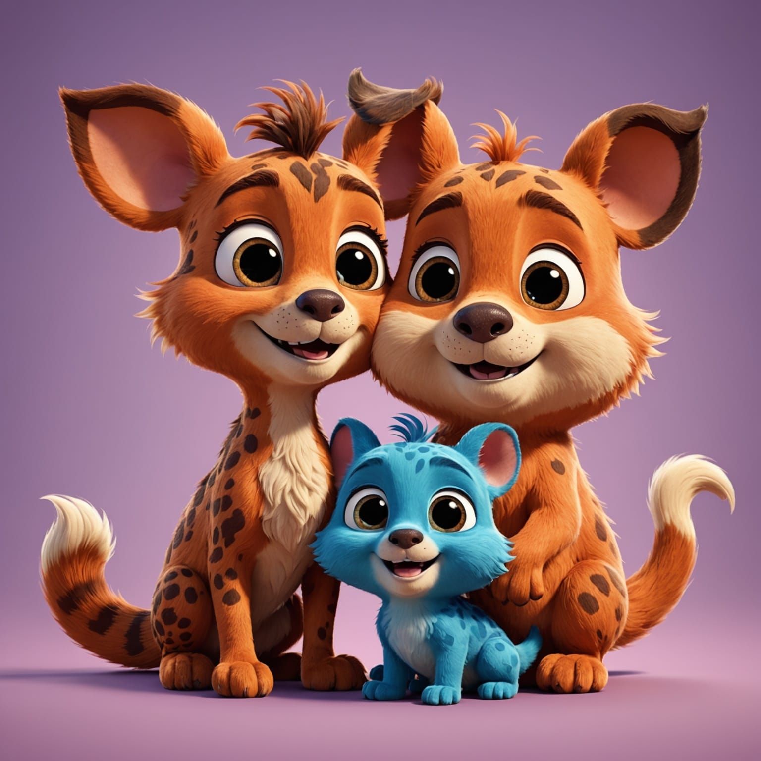 Playful Cartoon Animal Couples in Whimsical Designs