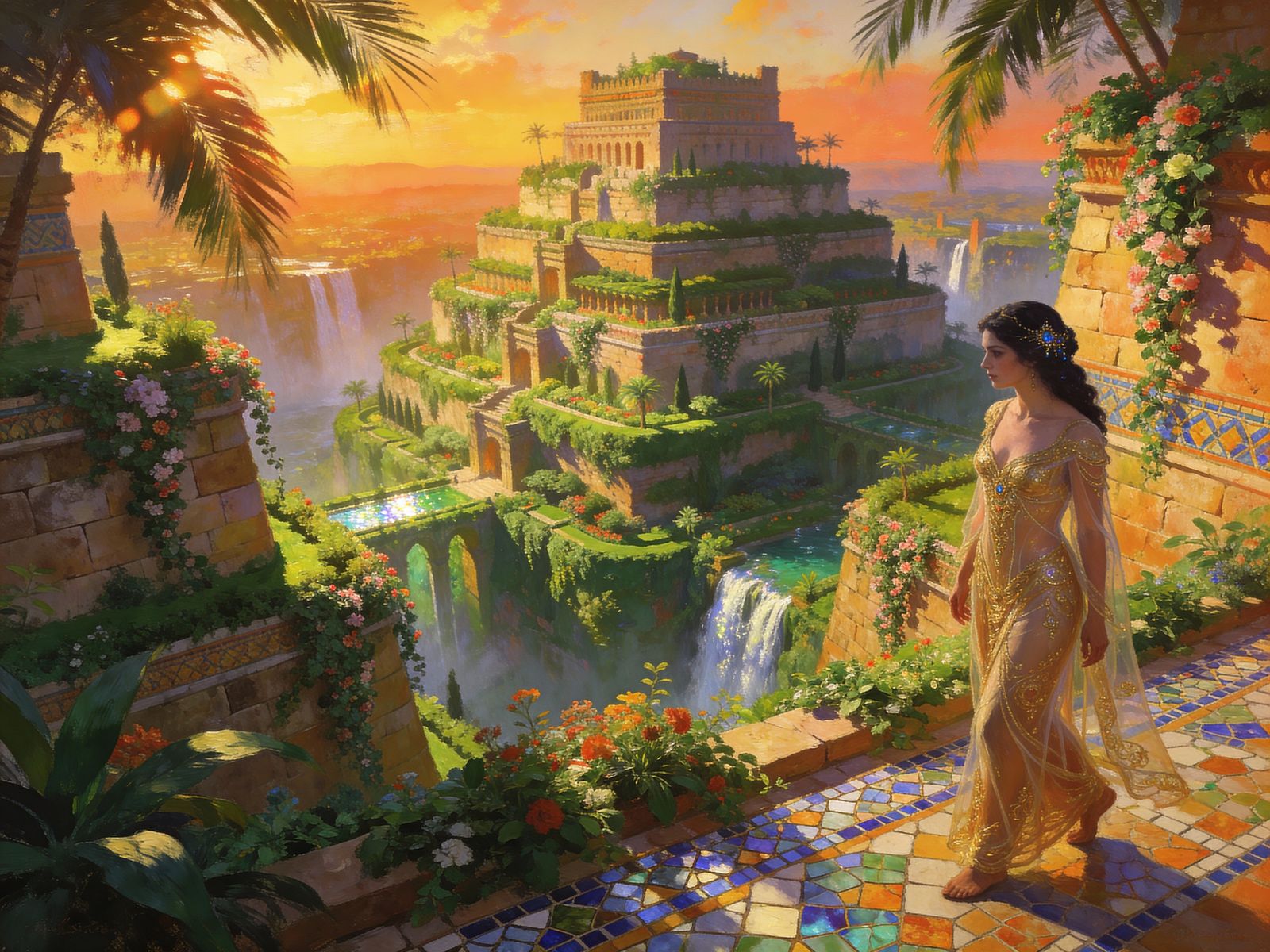 Hanging Gardens of Babylon Sunset Vista