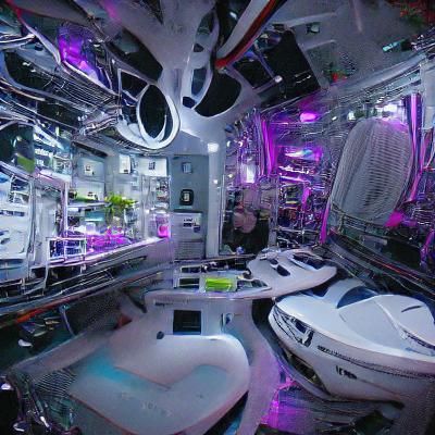 Sci-Fi Space Station Lab in 8K 3D