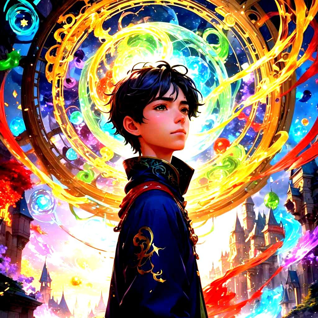 Boy Watches Magic Academy: Anime Style 3D Art