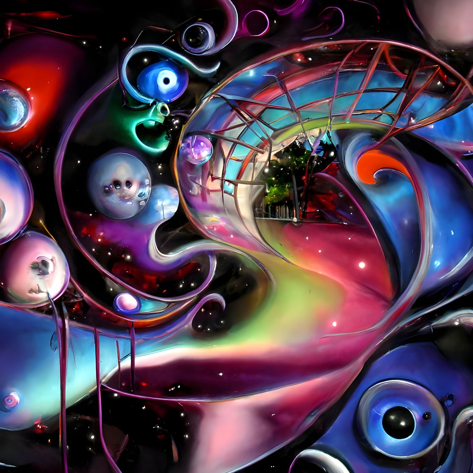 Psychedelic Nebula Street Art Galaxy