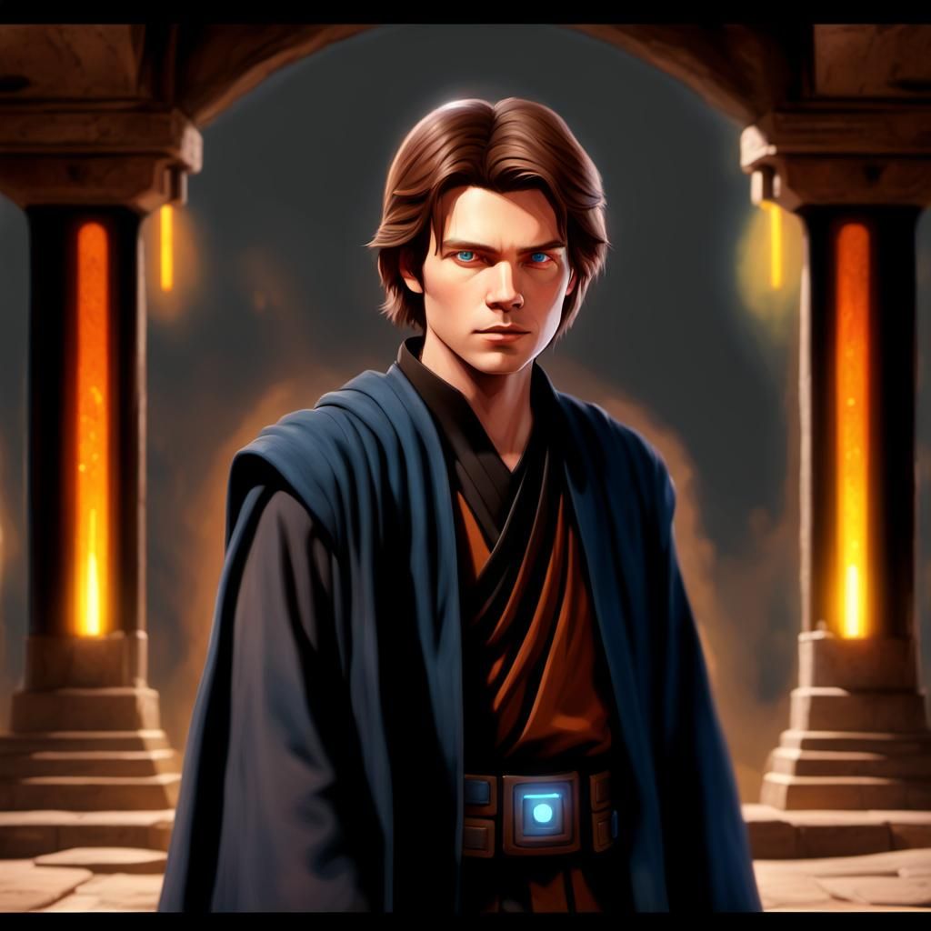 Jacen Solo Walks in Jedi Temple: 3D Animation