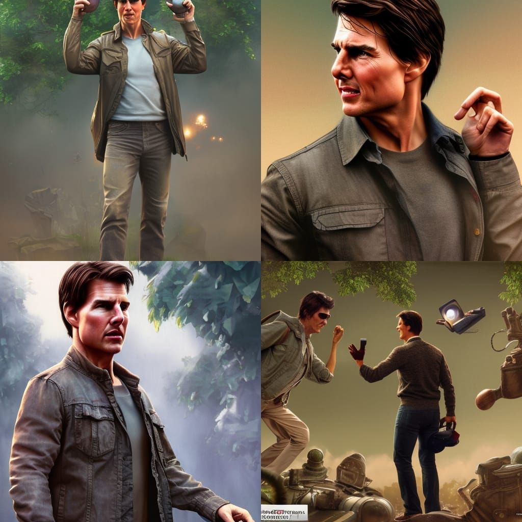 Man in Park: Artgerm, Pixar Style Digital 3D Art