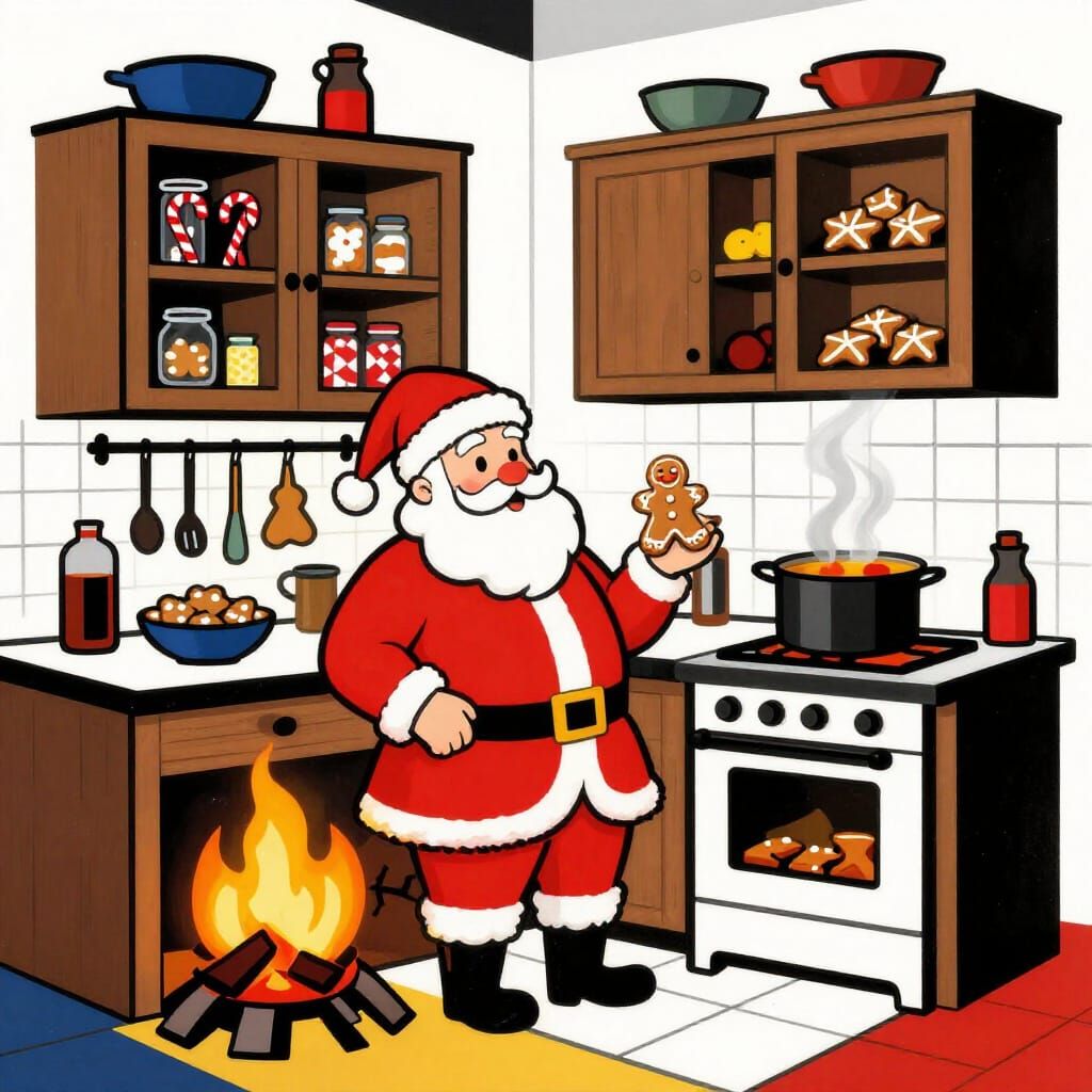 Santa's Kitchen in De Stijl Style