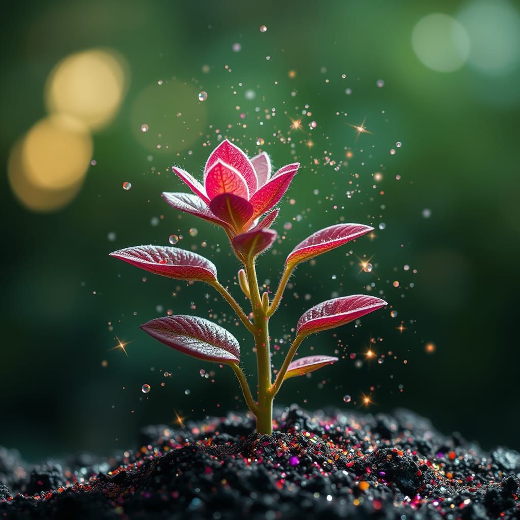 Enchanted Floraison in Glittering Aura