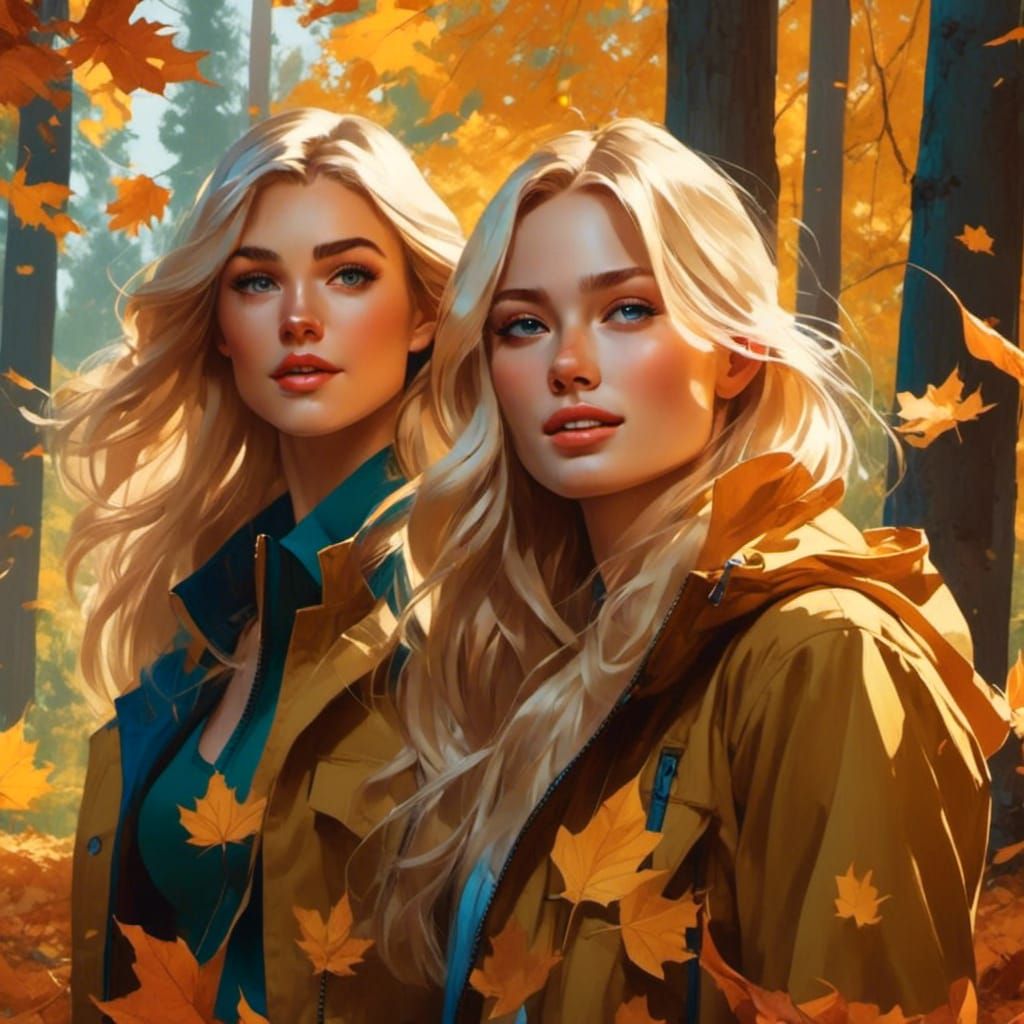 A memory for Tina's recent autumnal meet up with sister Julie