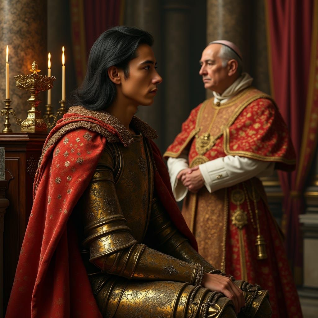 Cesare Borgia in Renaissance Power Scene