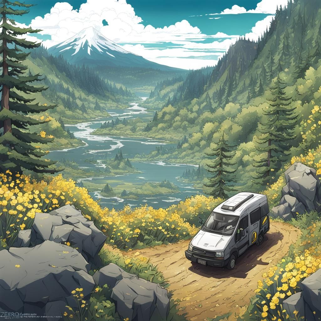 Oregon State in Anime Art Style