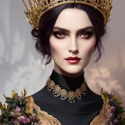 Lace Gown Woman with Jeweled Mask, Masterpiece