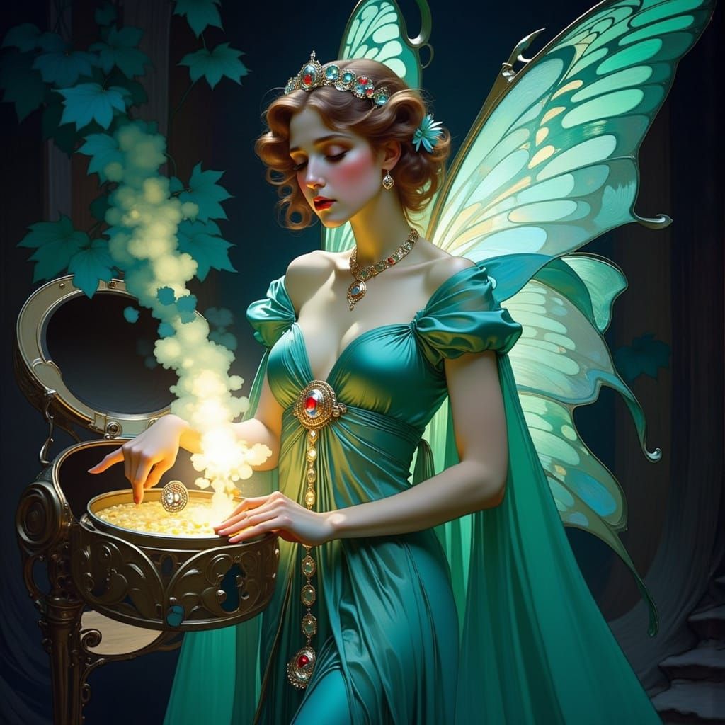 Fairy Princess Opens Jewel-Filled Treasure Chest