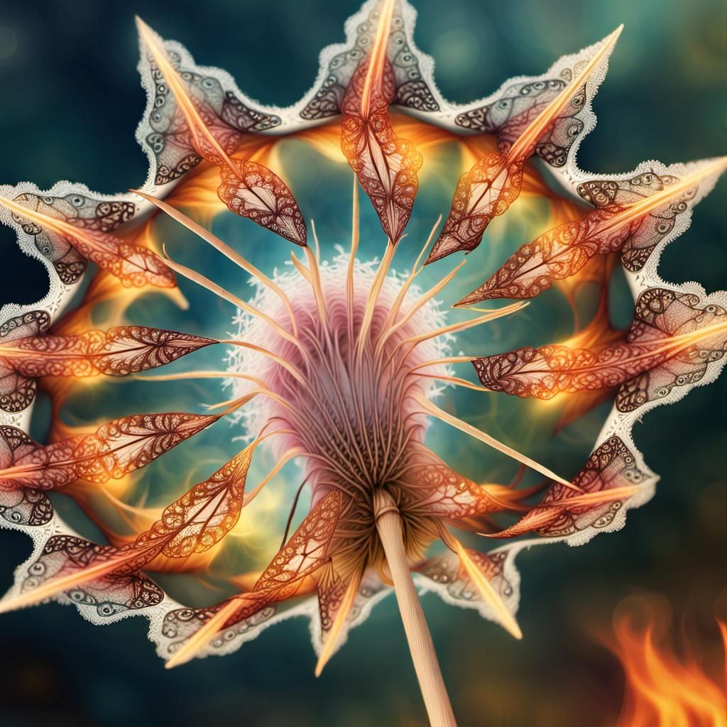 Macro Photo of Witch with Fairies in Dreamy Style