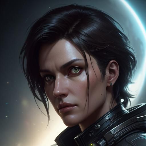 Handsome Pilot in Space: Cinematic Film Still