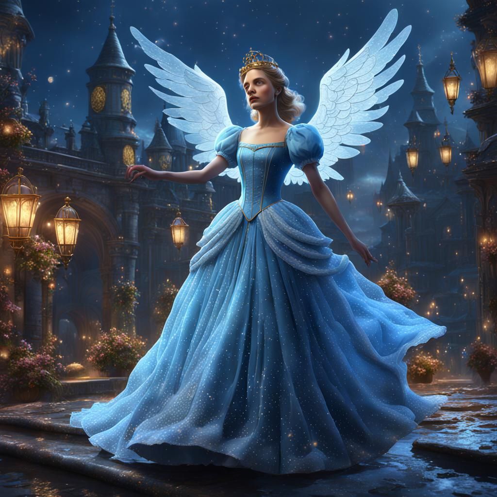 Cinderella Angel in Detailed Digital Painting