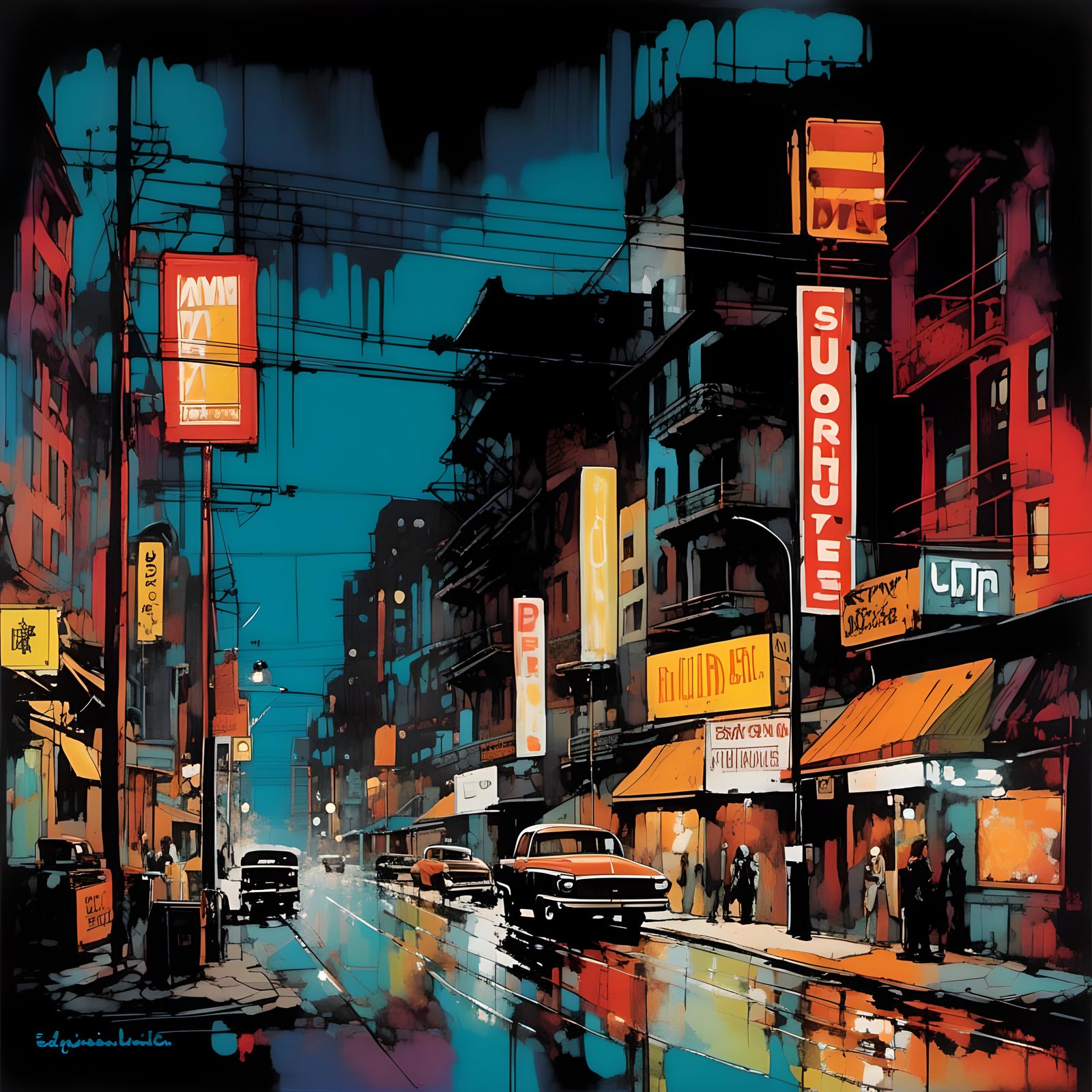 City Nightscape Pulsating with Deep House Rhythms